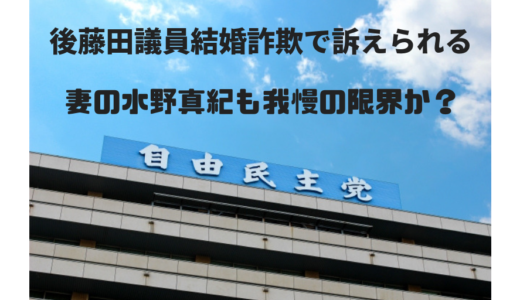 【後藤田議員】また浮気‼︎前代未聞の現職国会議員による結婚詐欺か？