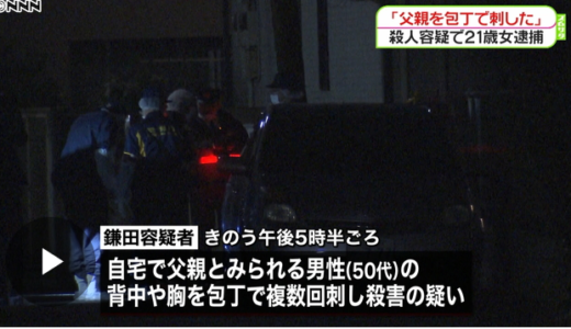 父親から死ねと言われていた。逮捕された世田谷の21歳女性、父親から虐待の可能性も！