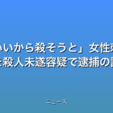 誰でもいいから殺そうと女性刺され死亡 男を殺人未遂容疑で逮捕の話題