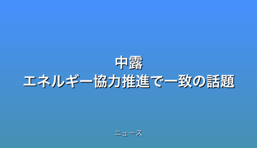 中露 エネルギー協力推進で一致の話題
