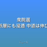 衆院選 自民、無党派層にも浸透 中道は伸び悩みの話題