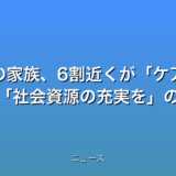 障害者の家族、6割近くがケア限界 識者社会資源の充実をの話題
