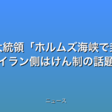 トランプ大統領ホルムズ海峡で封鎖措置 イラン側はけん制の話題