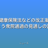 健康保険法などの改正案 きょう衆院通過の見通しの話題