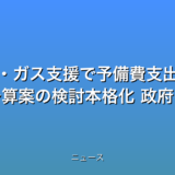 電気・ガス支援で予備費支出調整 補正予算案の検討本格化 政府の話題
