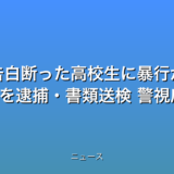 告白断った高校生に暴行か 男性3人を逮捕・書類送検 警視庁の話題