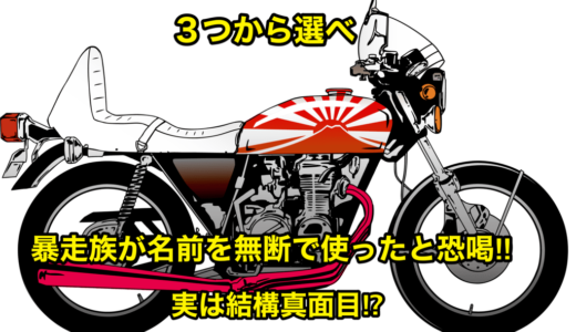 【３つから選べ】暴走族が名前を無断で使ったと恐喝‼︎実は結構真面目⁉︎